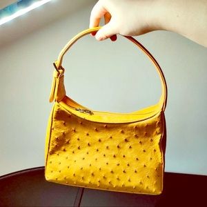 SOLD Rodania Ostrich hobo handbag Yellow